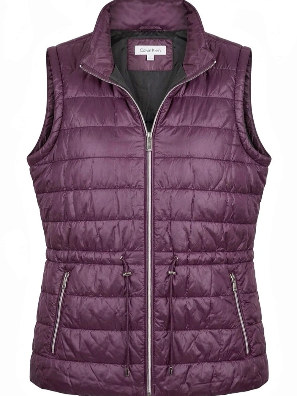 Calvin Klein Quilted Puffer Vest in Purple Size Small Like New